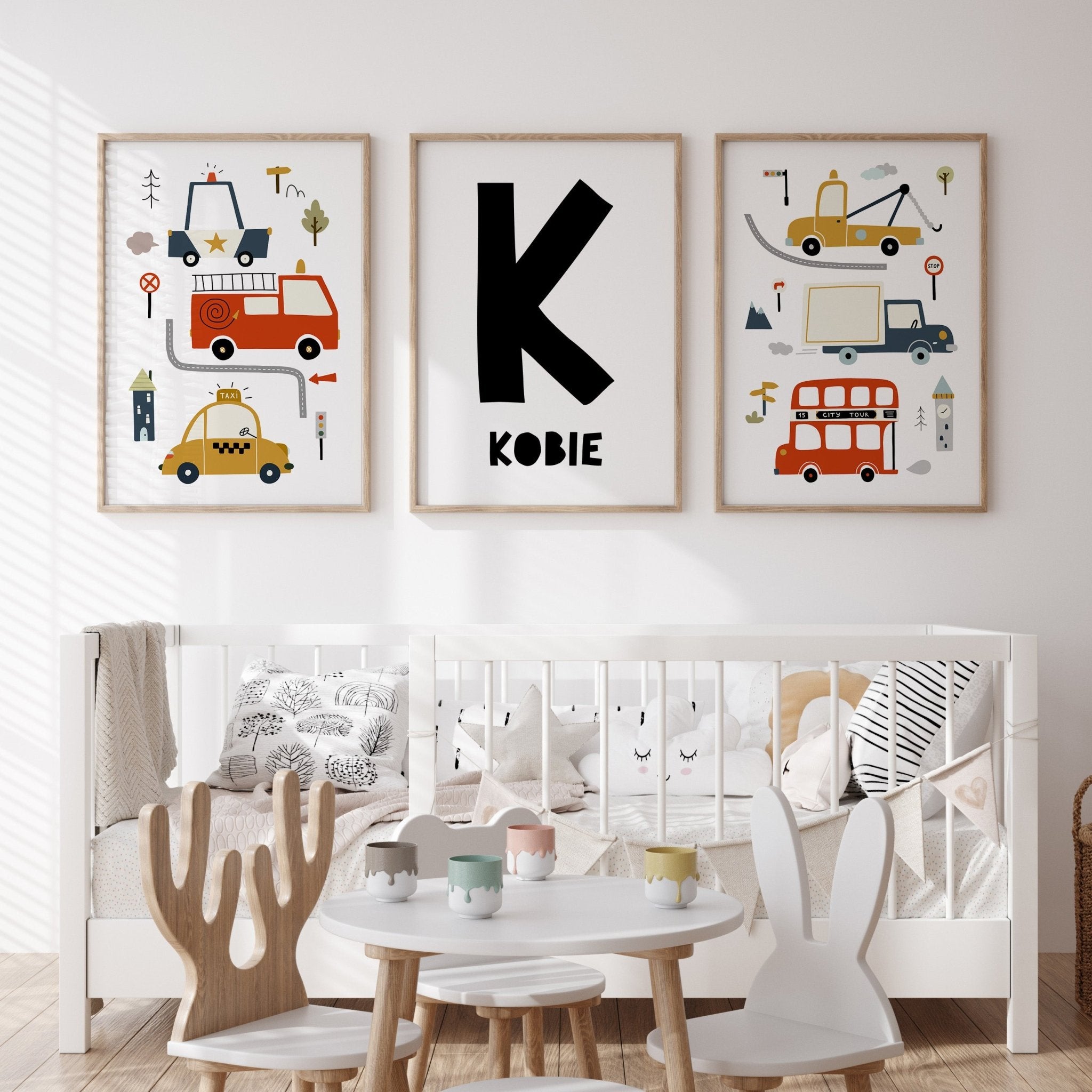 Emergency Vehicles & Name Print