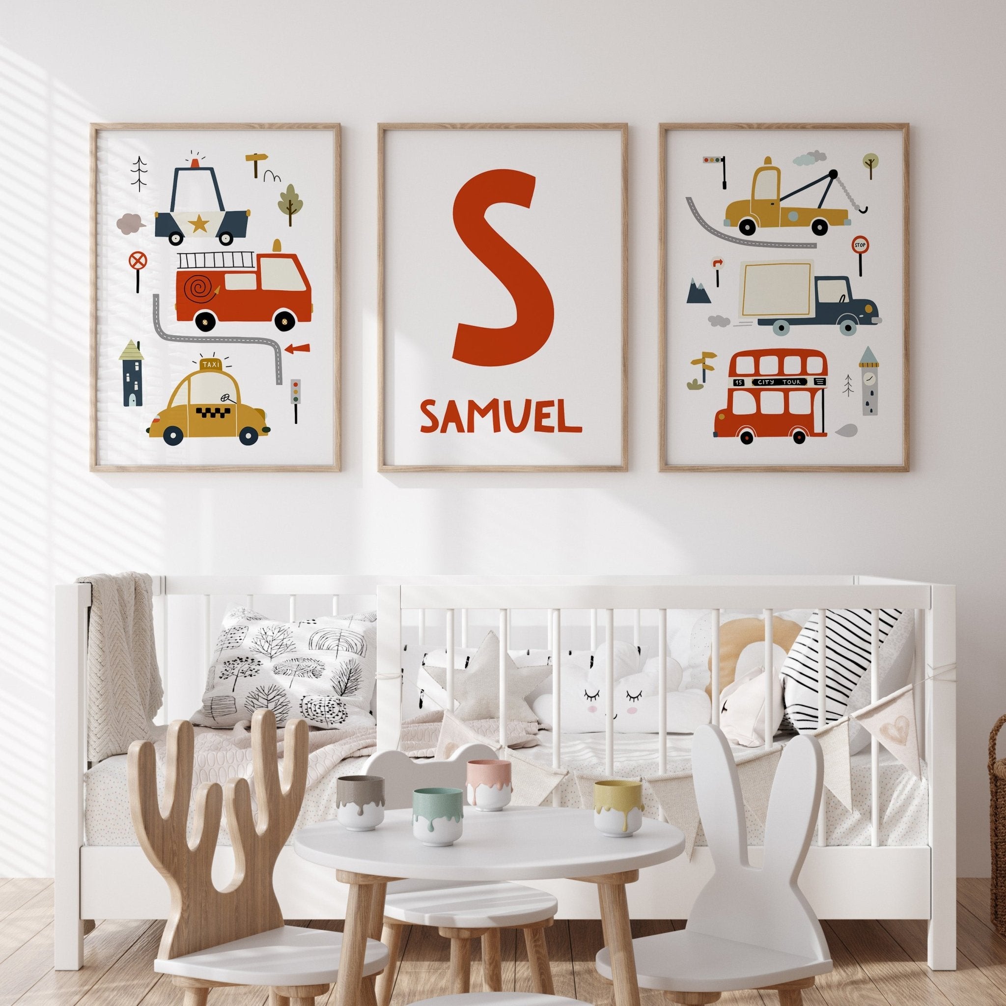 Emergency Vehicles & Name Print