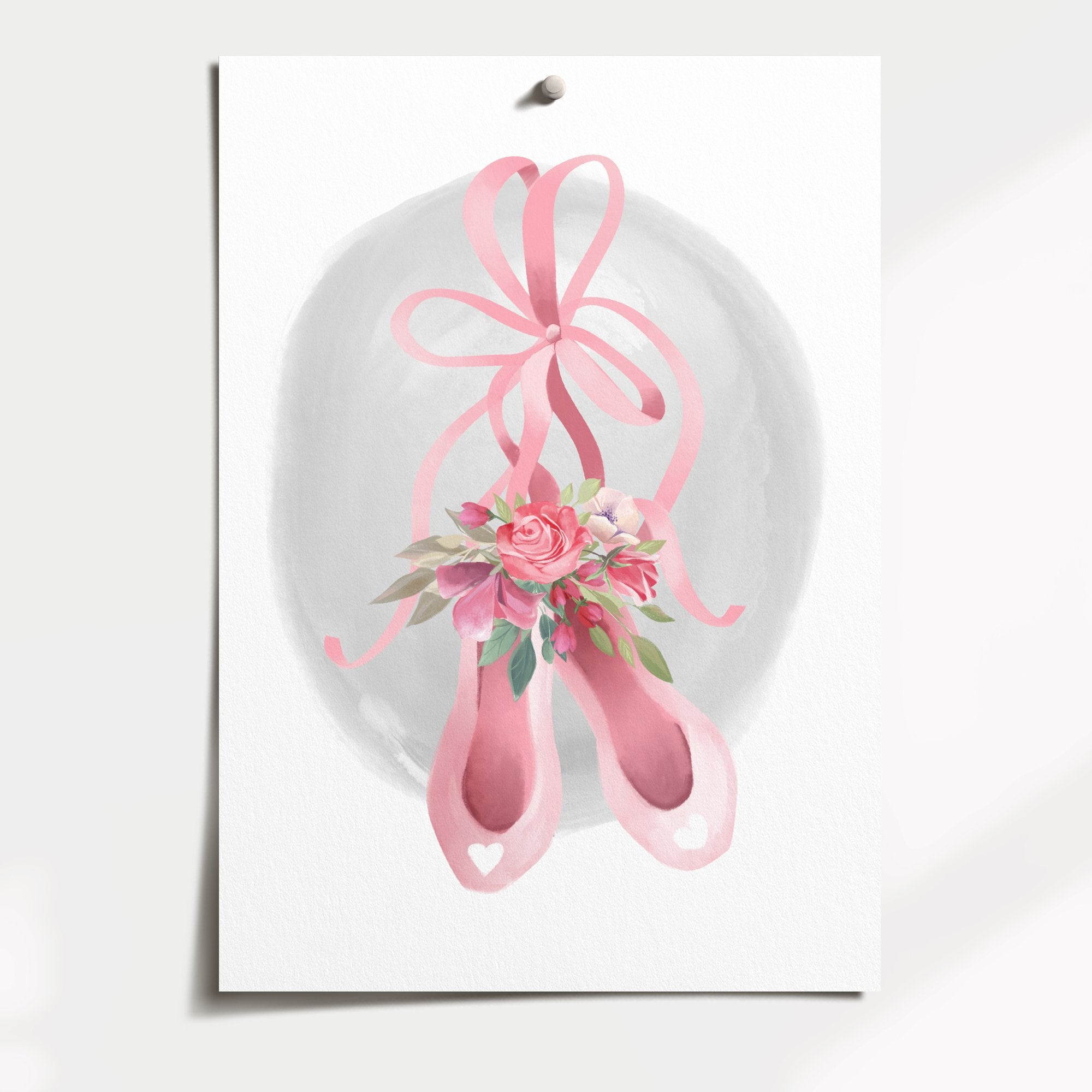 Floral Ballet Slippers Print