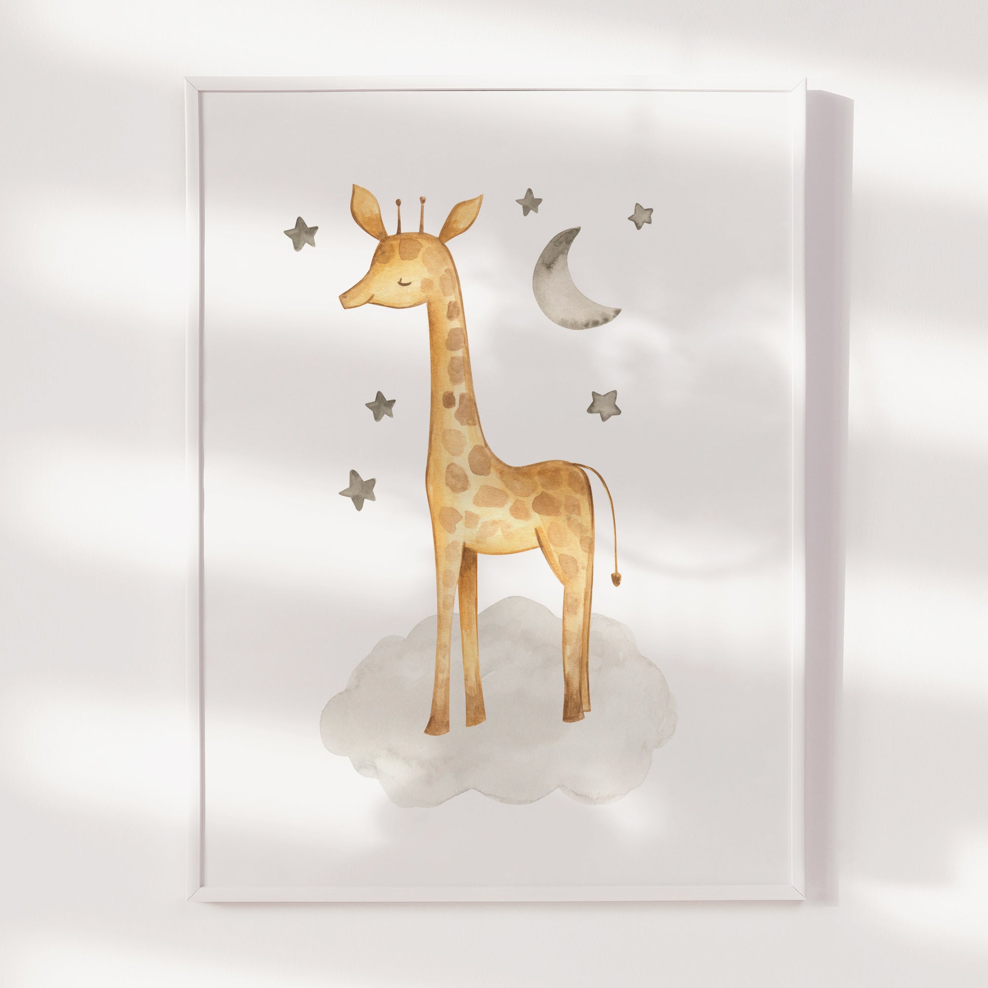 Giraffe & Stars Print