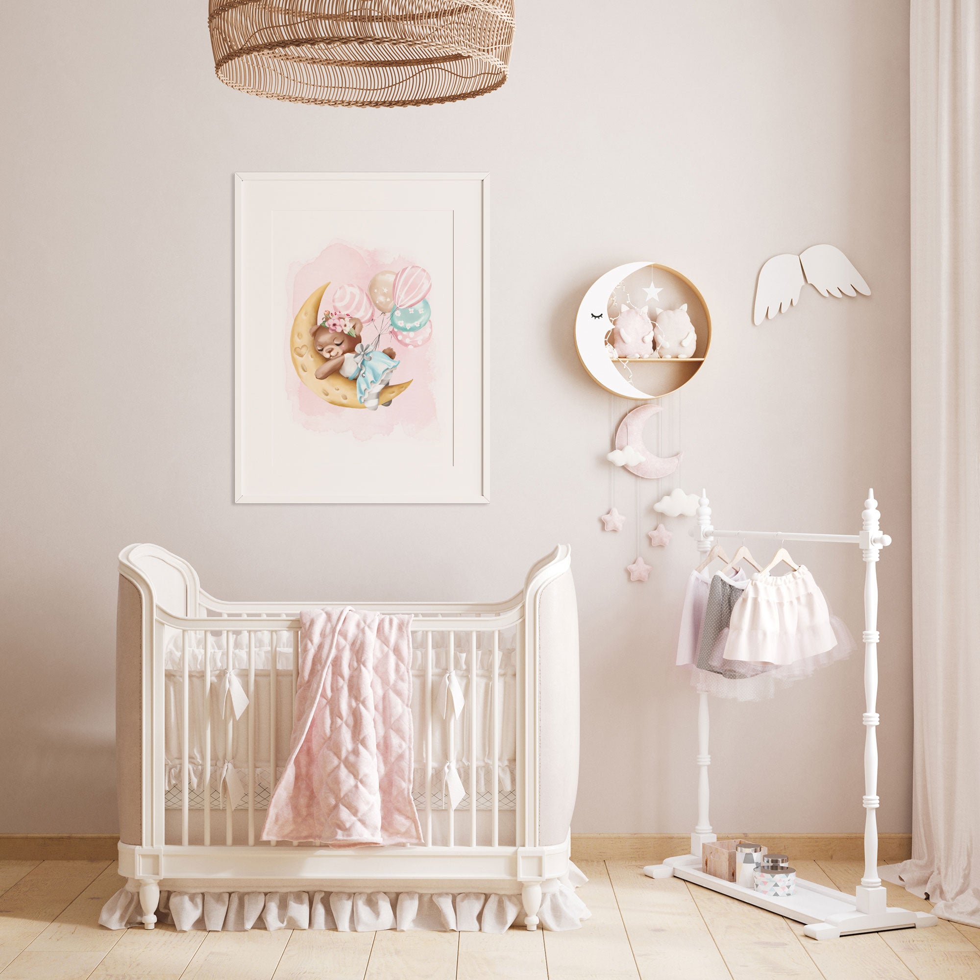 Sleeping Ballerina Bear Print