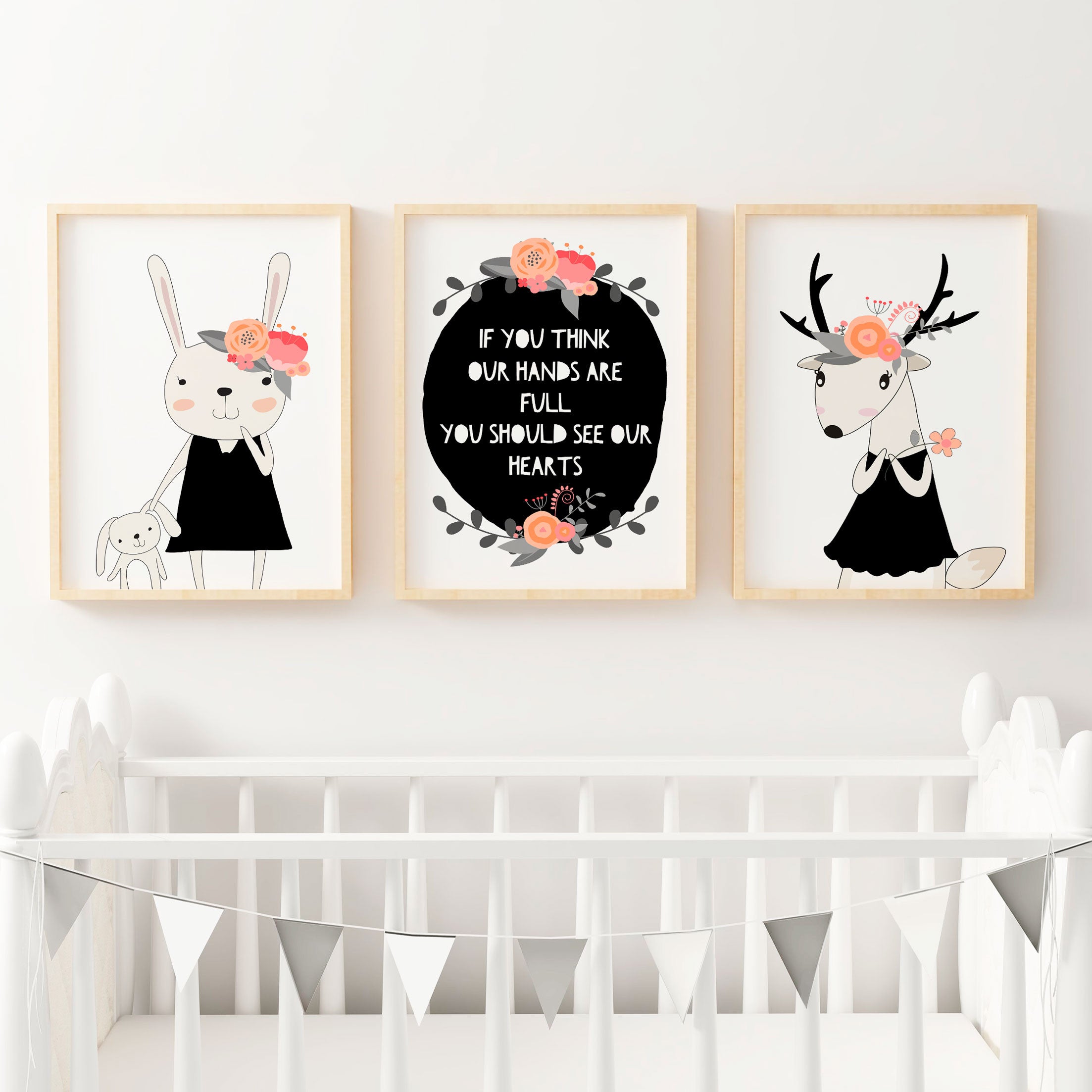 Woodland Bunny, Deer & Quote Prints