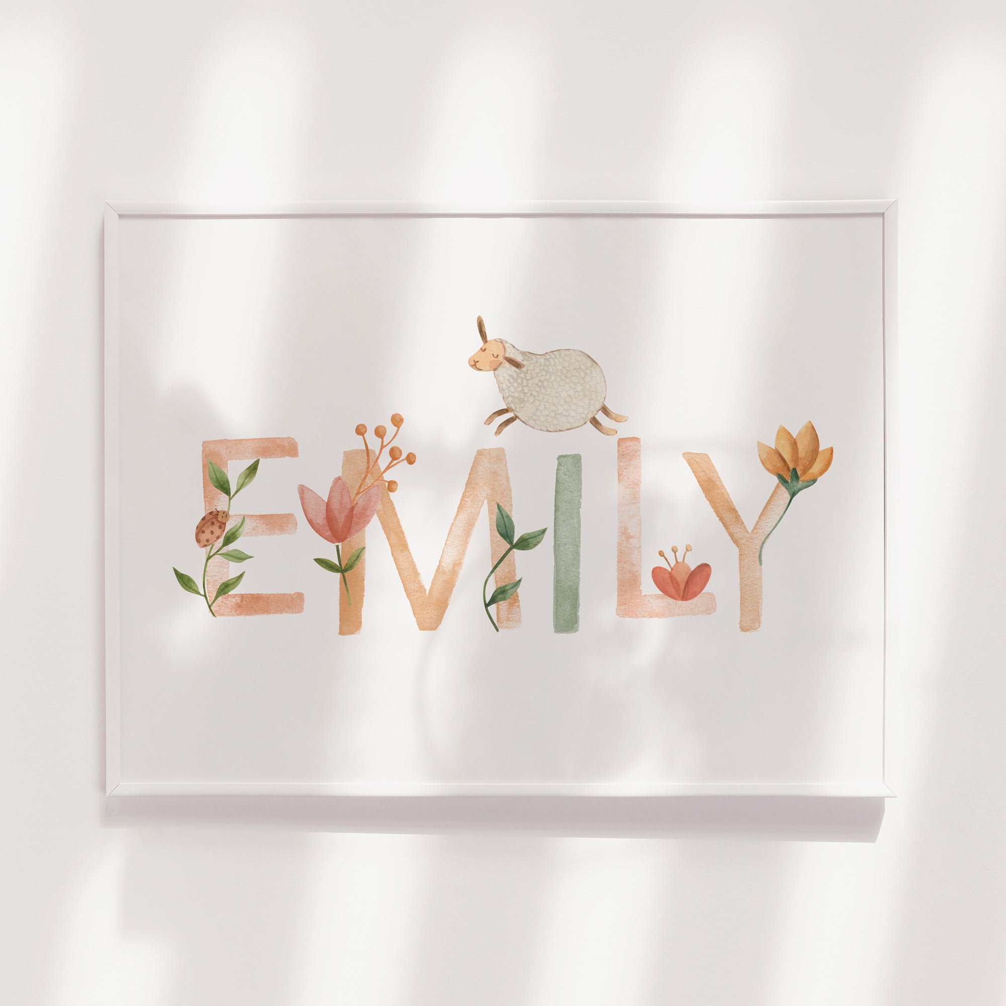 Woodland Animal Name Print