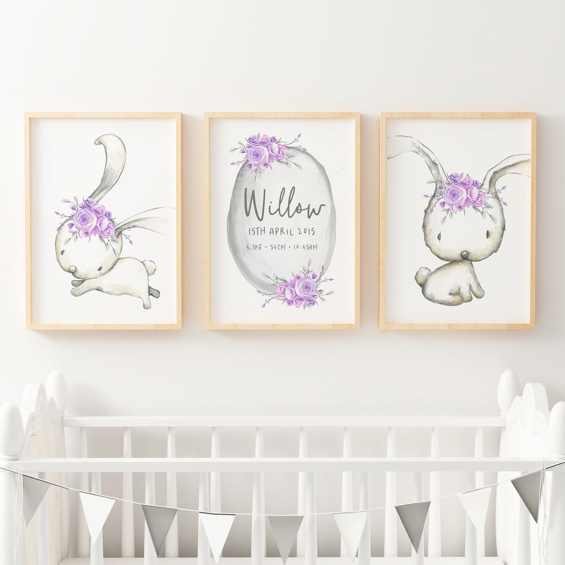 Woodland Bunny & Birth Prints