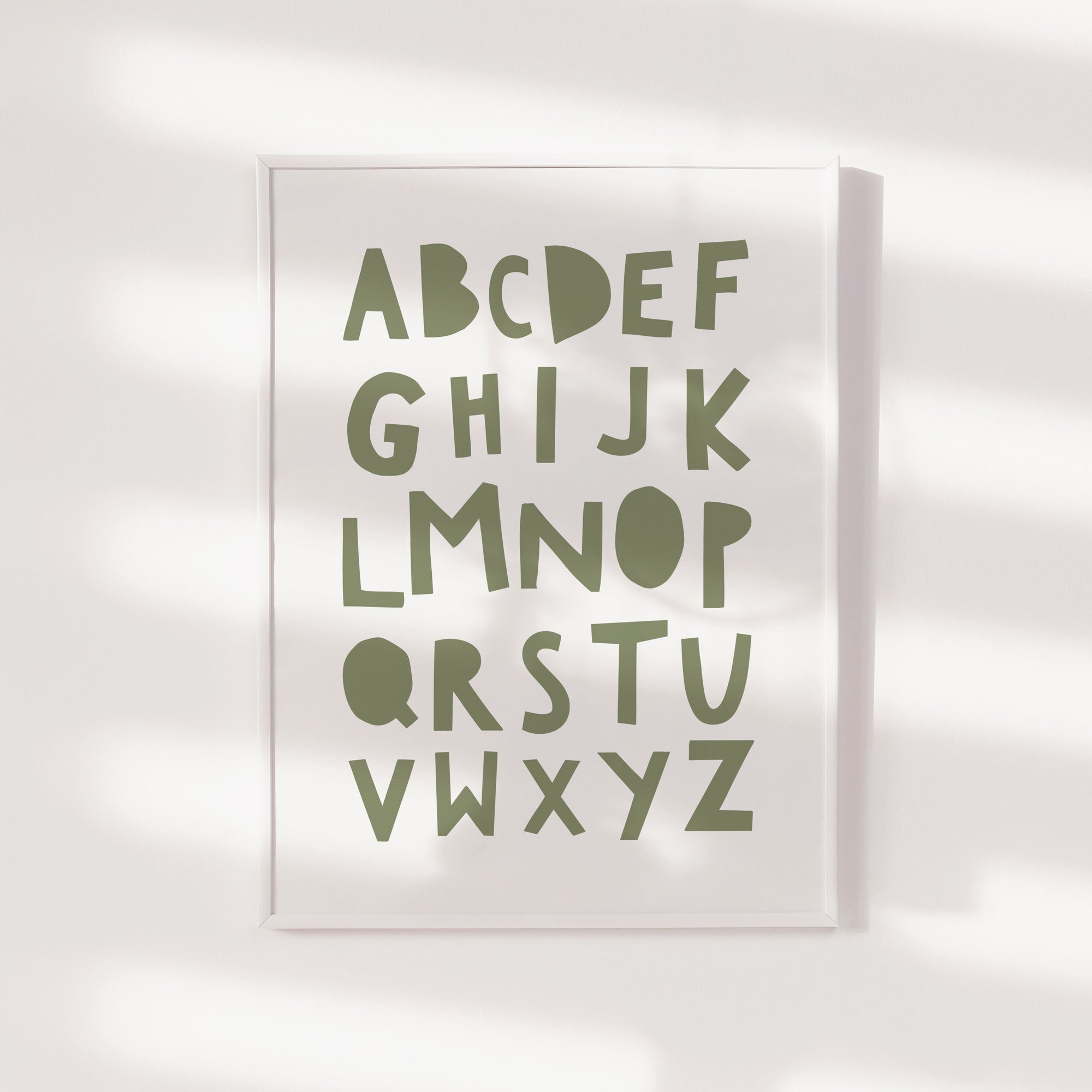 Green Alphabet Print