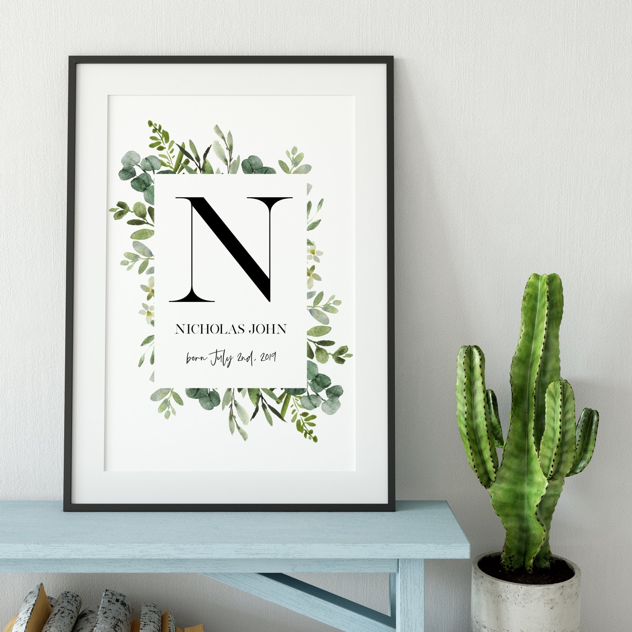 Greenery Birth Print