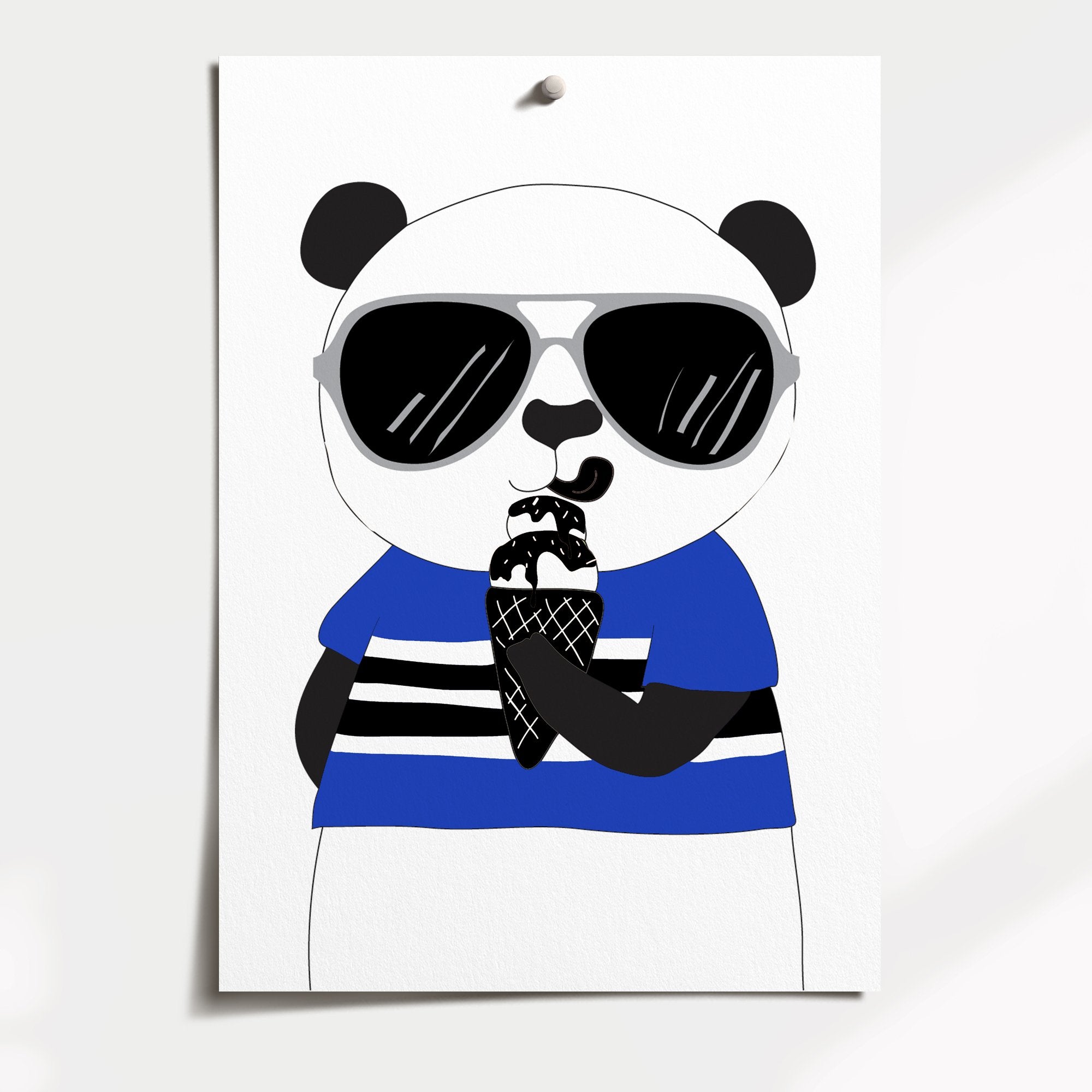Hipster Bear Print