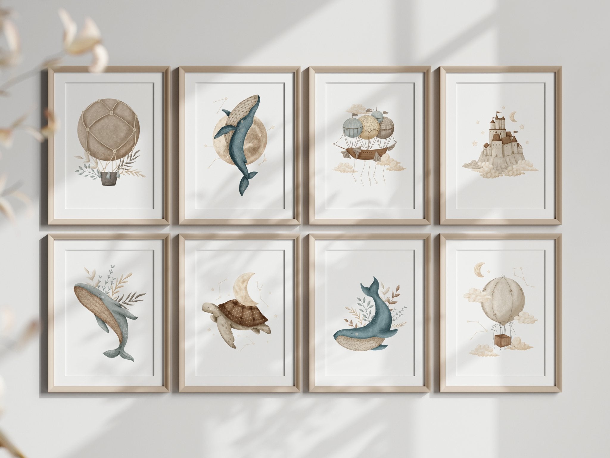 Hot Air Balloon Ship Print