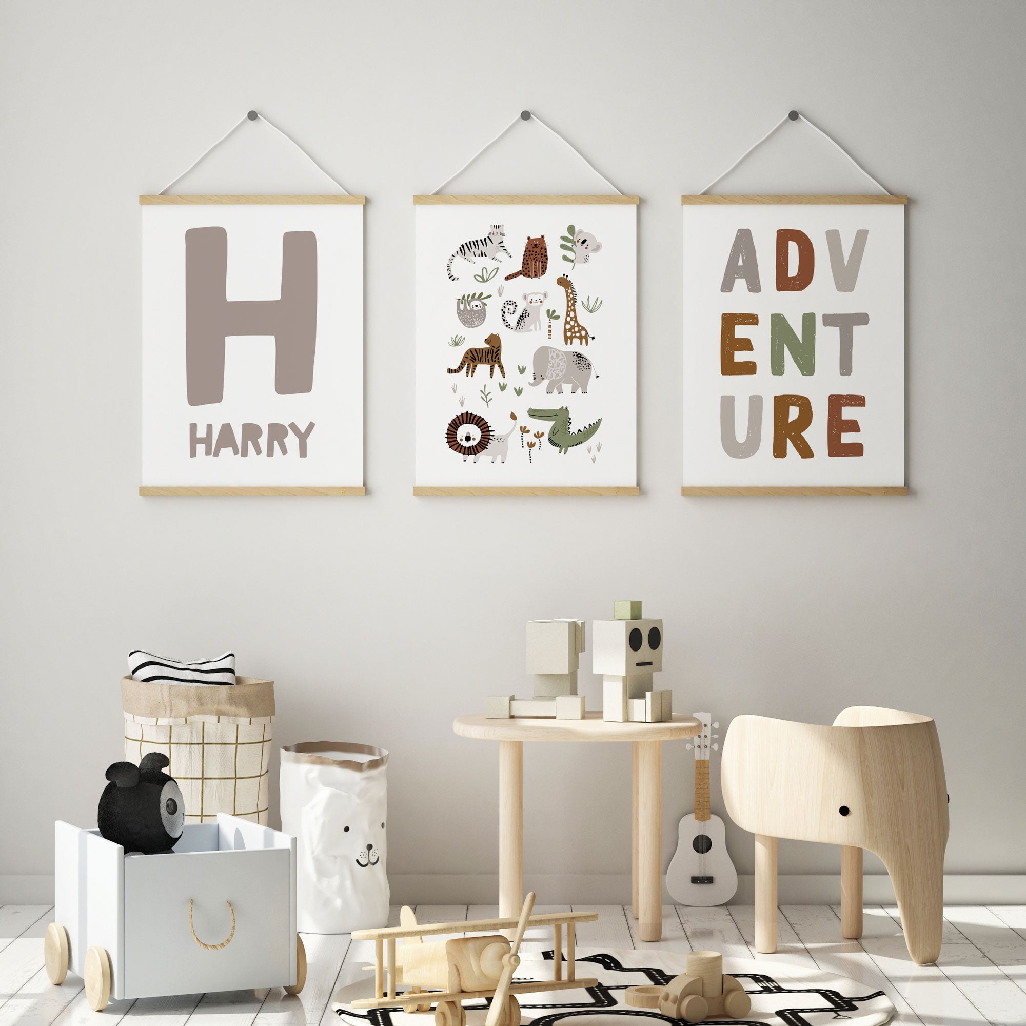 Jungle Animals, Adventure & Name Prints