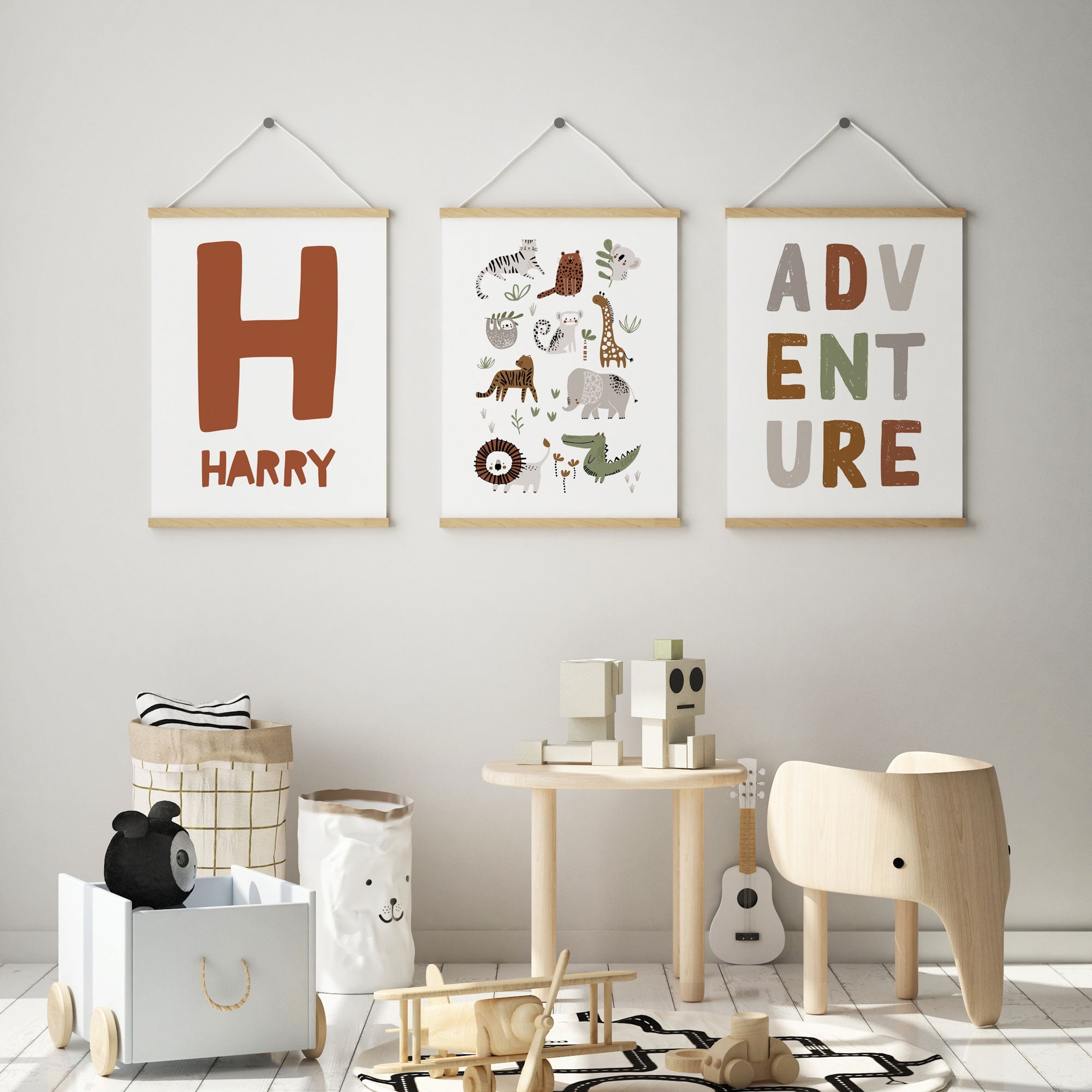 Jungle Animals, Adventure & Name Prints