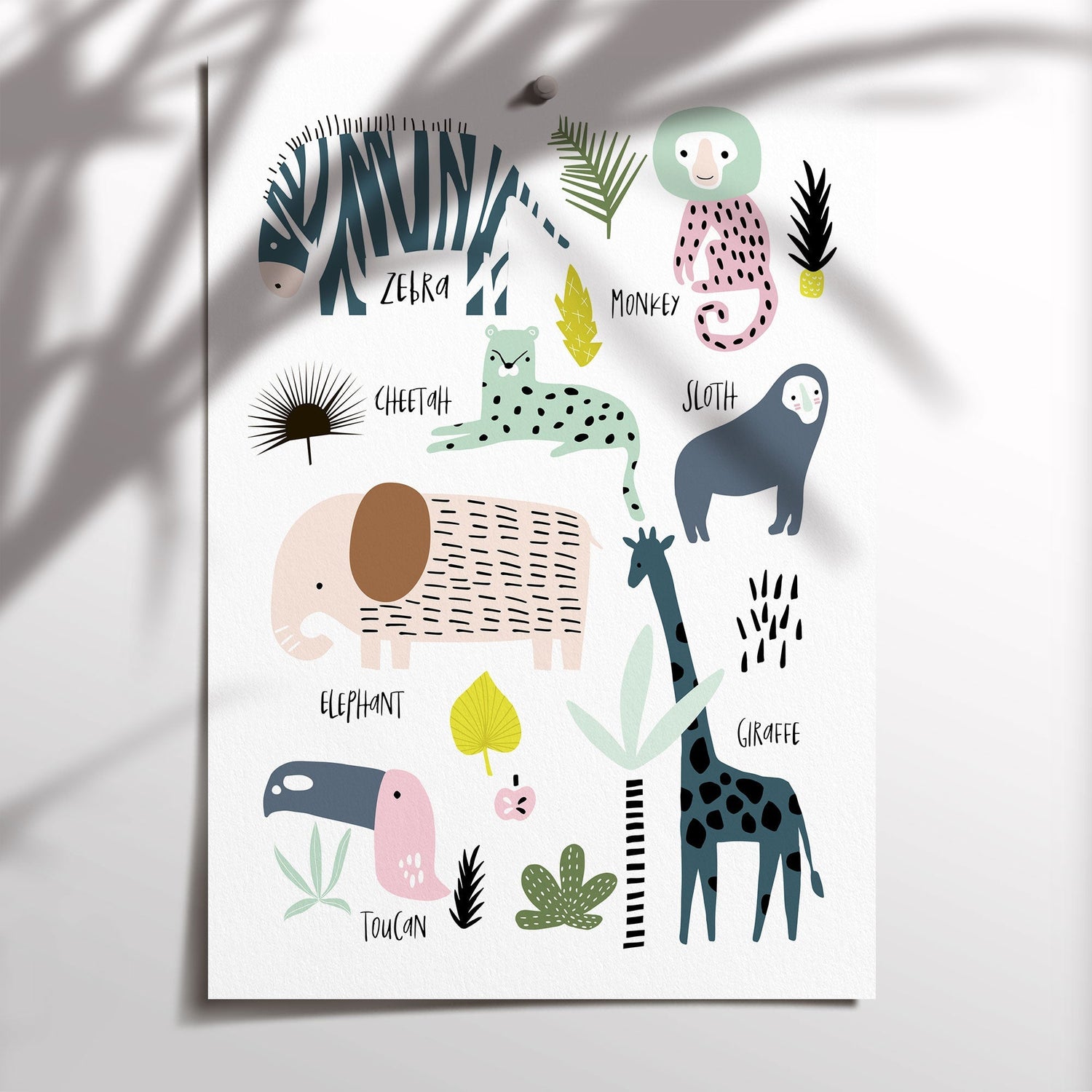 Jungle Animals, Alphabet & Rainbow Prints