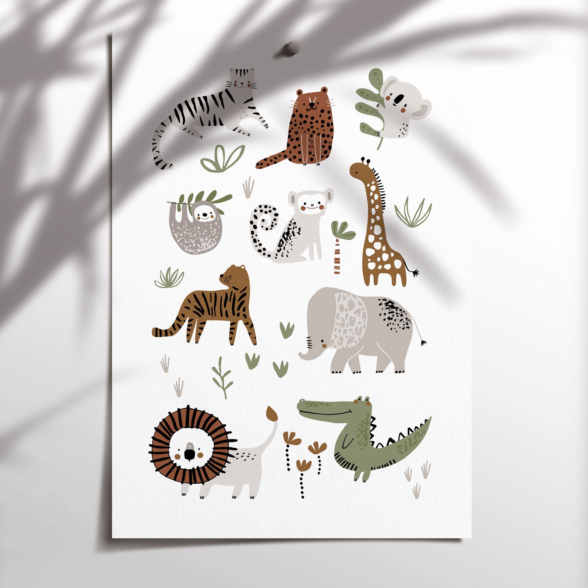Jungle & Safari Animals Print