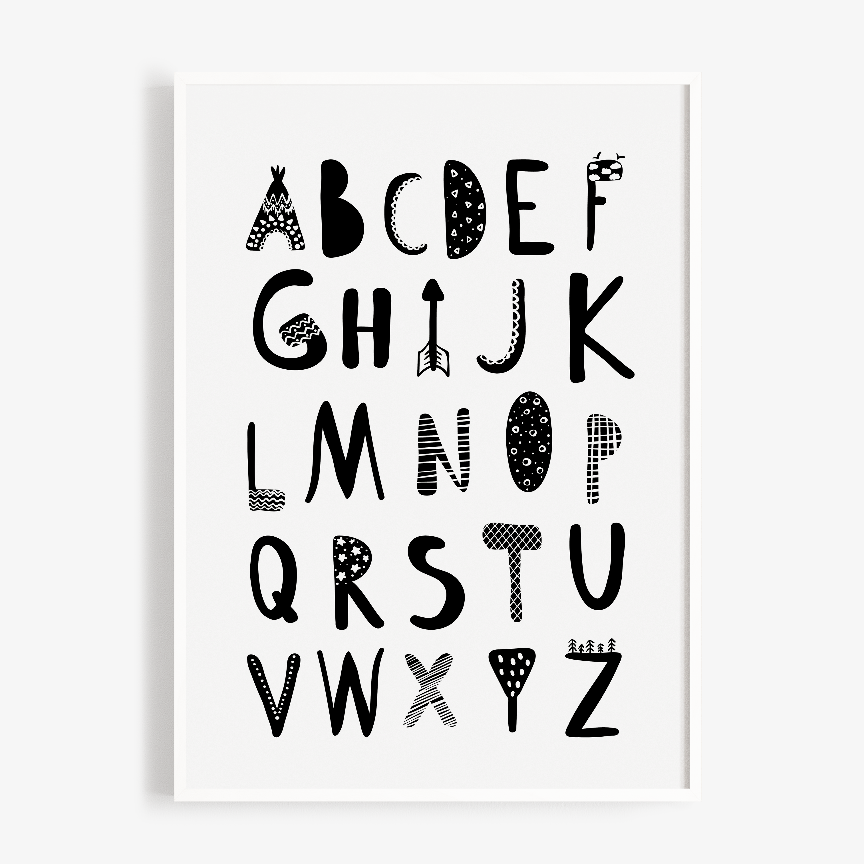 Tribal Alphabet Print