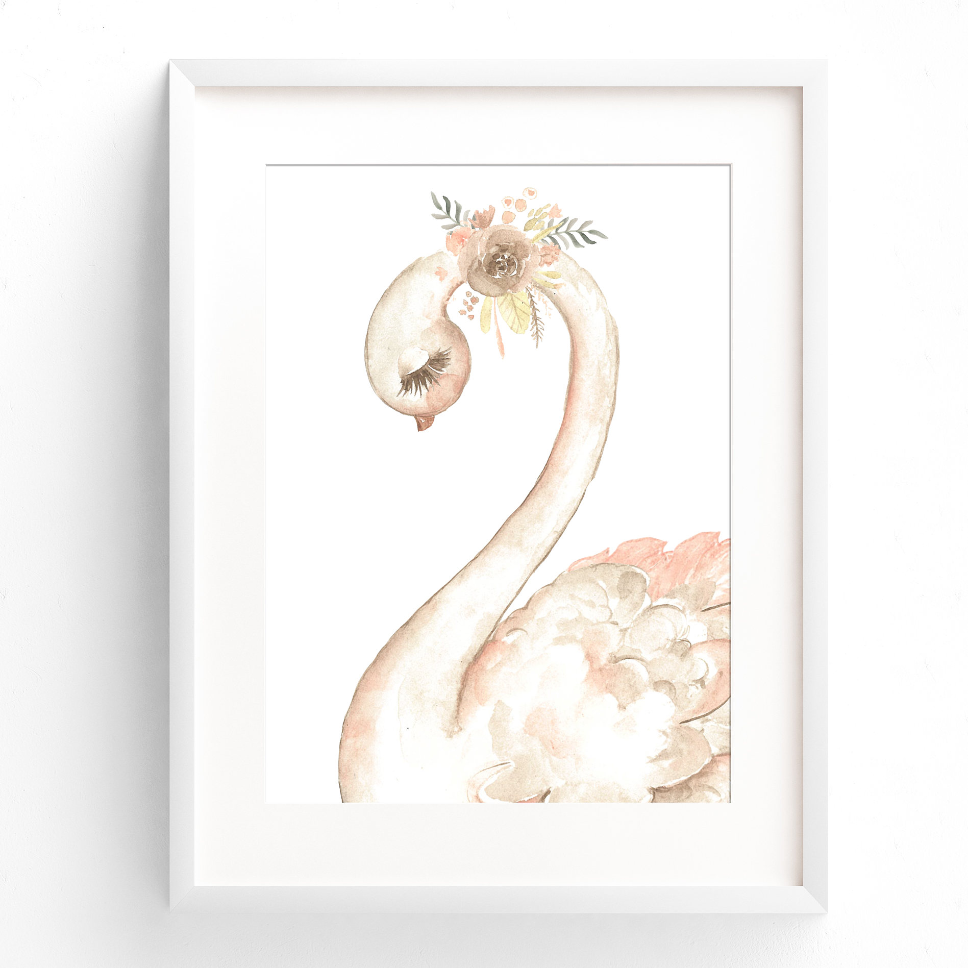 Watercolour Swans & Name Prints