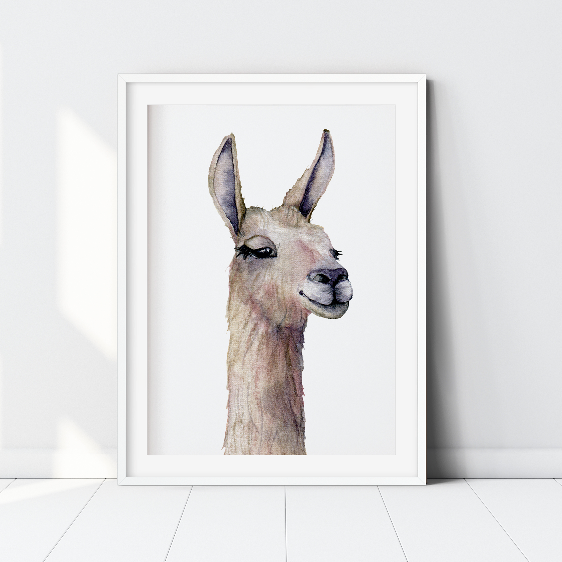 Watercolour Llama Alpaca & Cactus Prints