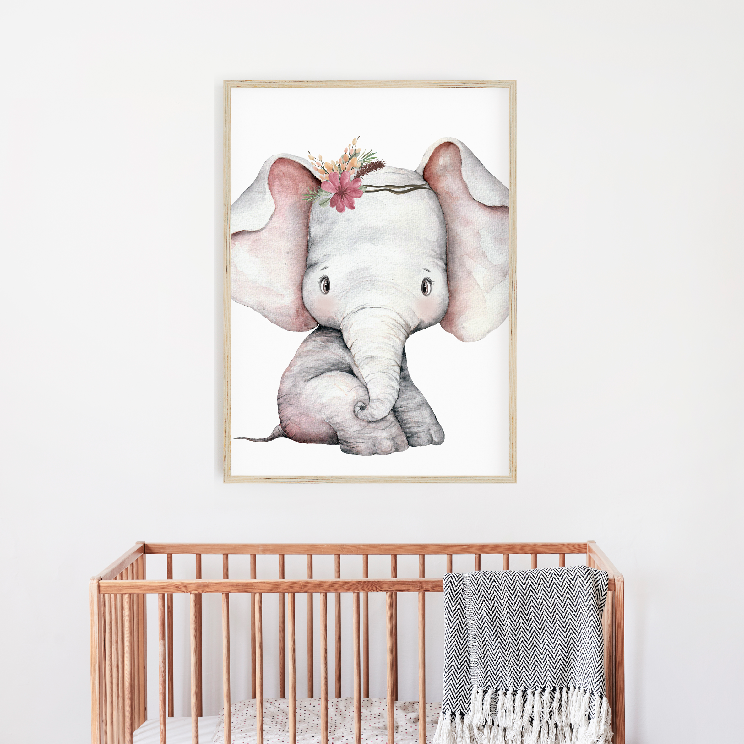 Floral Elephant Print