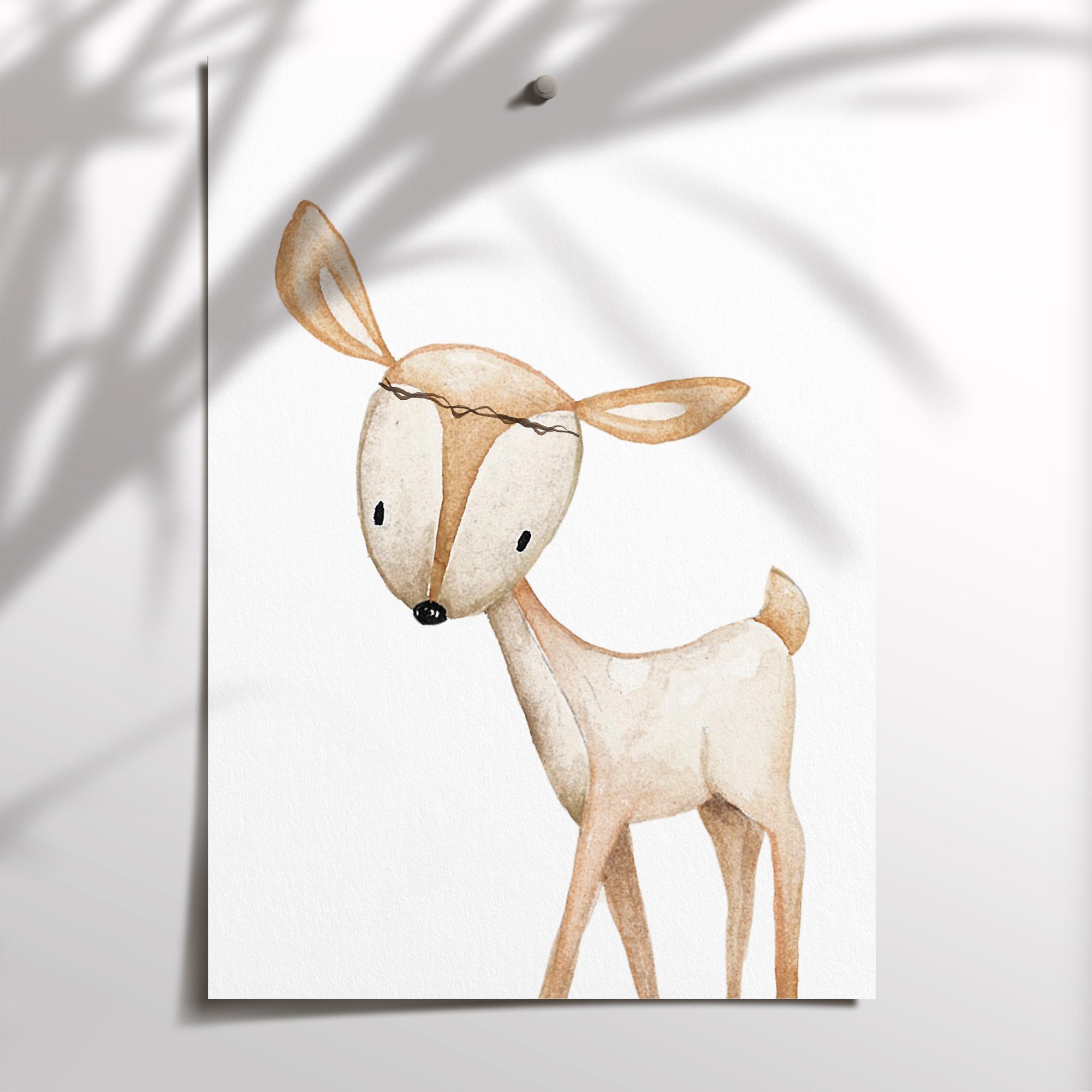 Woodland Deer Art Print