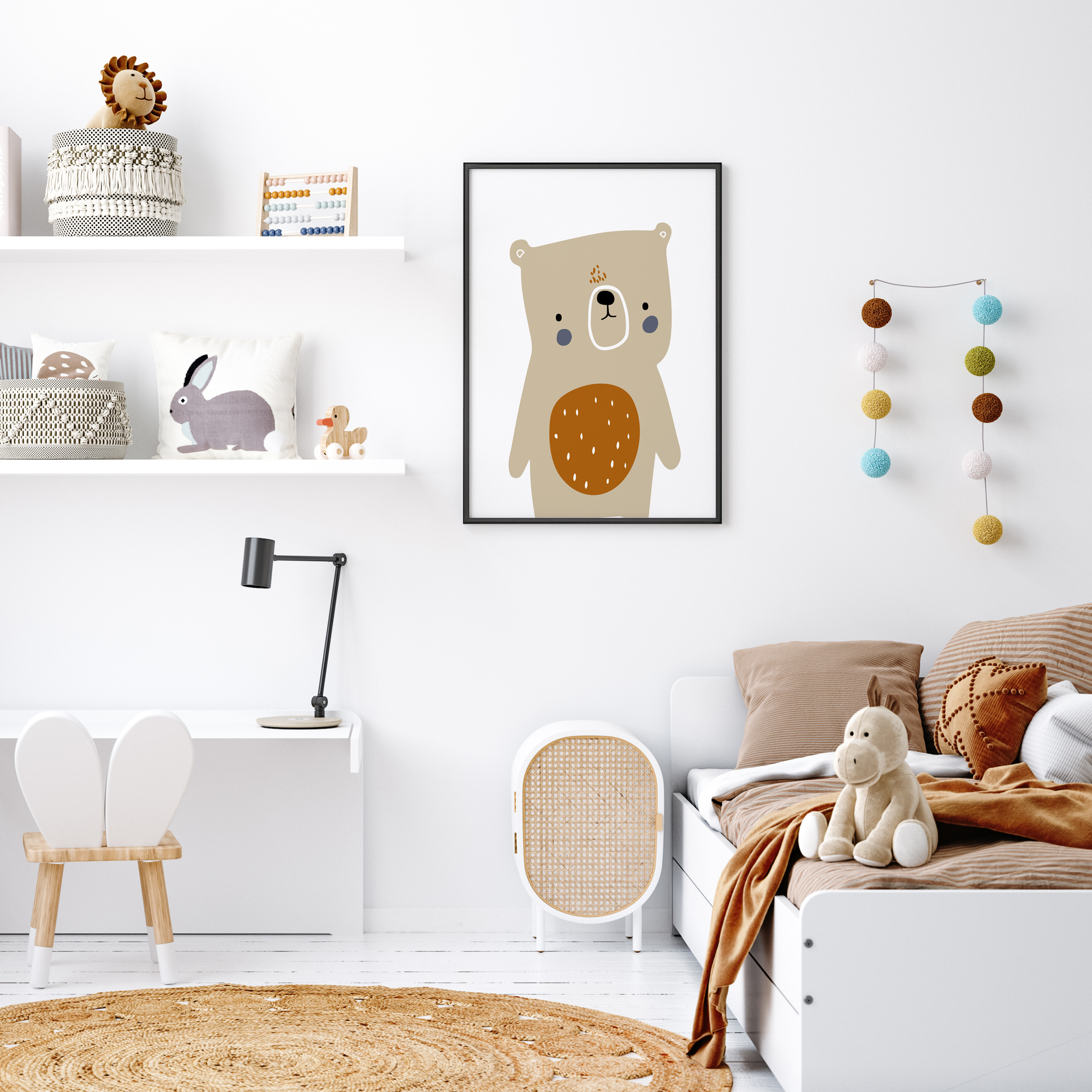 Woodland Bear Print